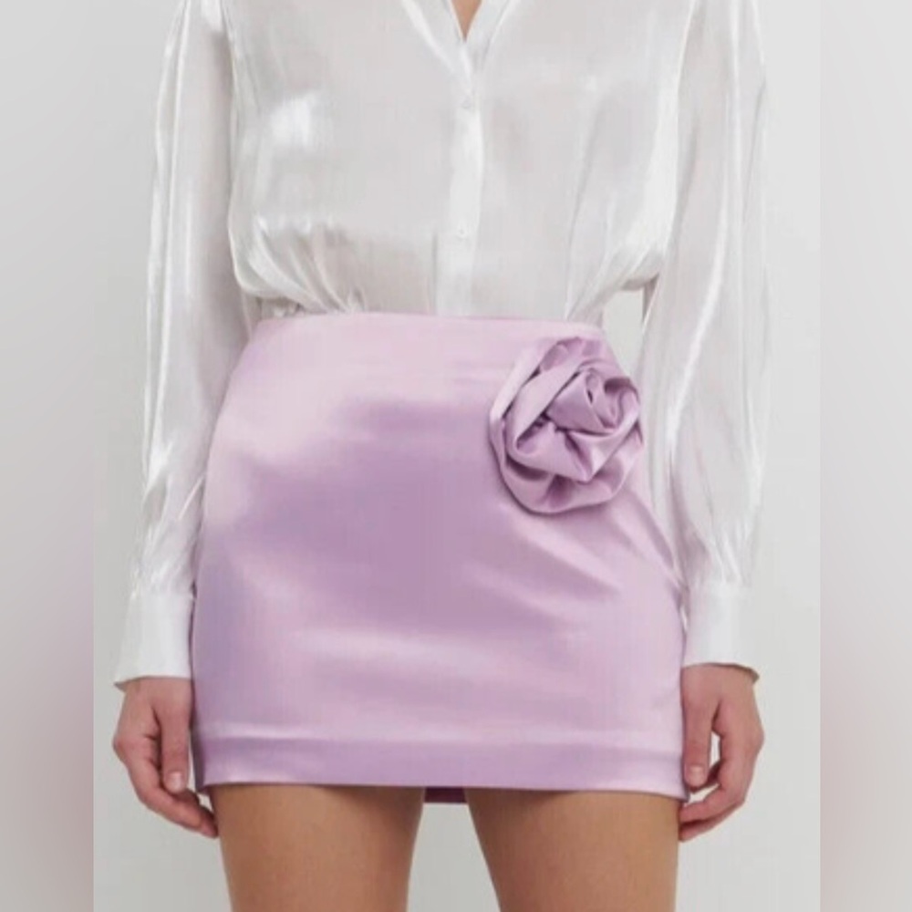 Endless Rose Purple Embellished Mini Pencil Skirt